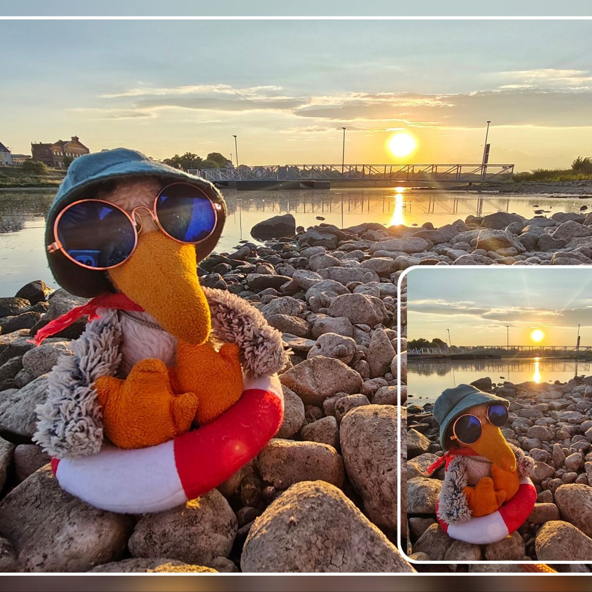Sonnenuntergang an der Elbe